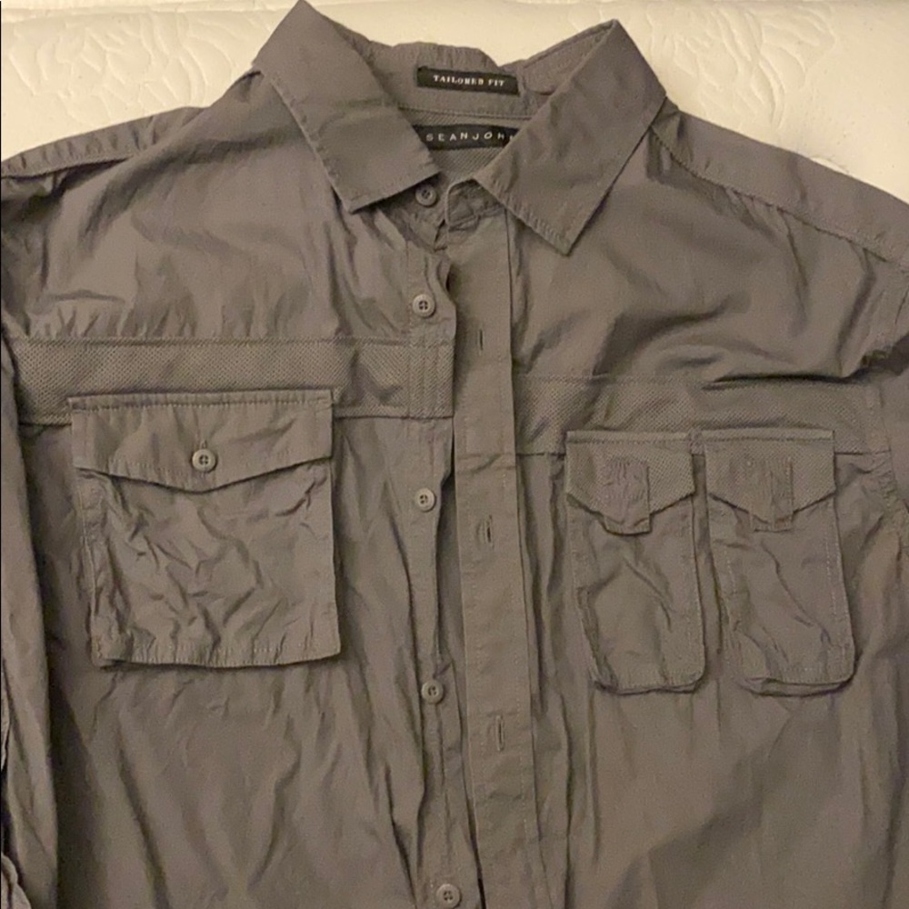 Sean John Grey Button Up Shirt!